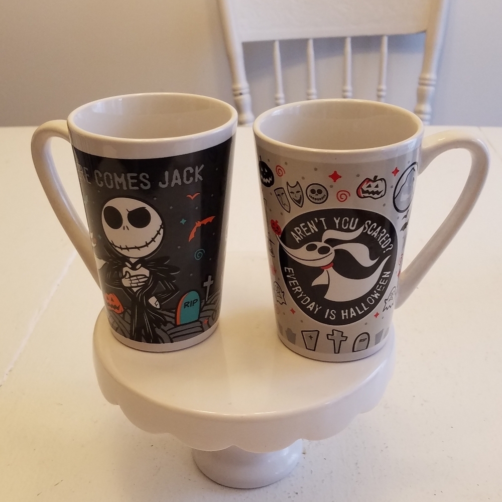 Set of 2 Disney Mugs Nightmare Before Christmas Jack Skellington Aren't You Scar